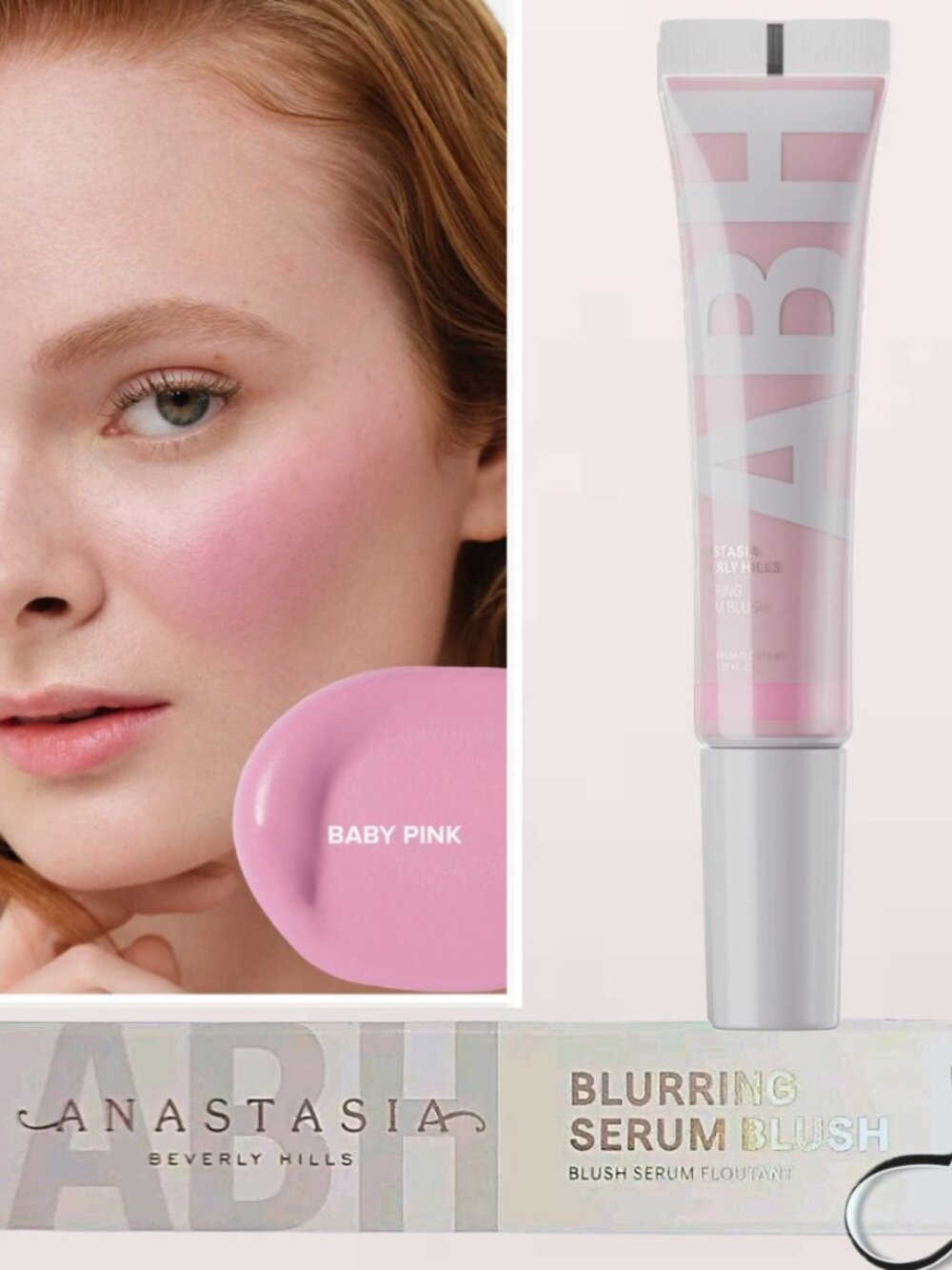 Anastasia ABH Blurring Serum Liquid Blush ~ BABY PINK (Powder) NIB 9.5ml
